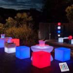 Cube Tabouret Lumineux Sans Fil