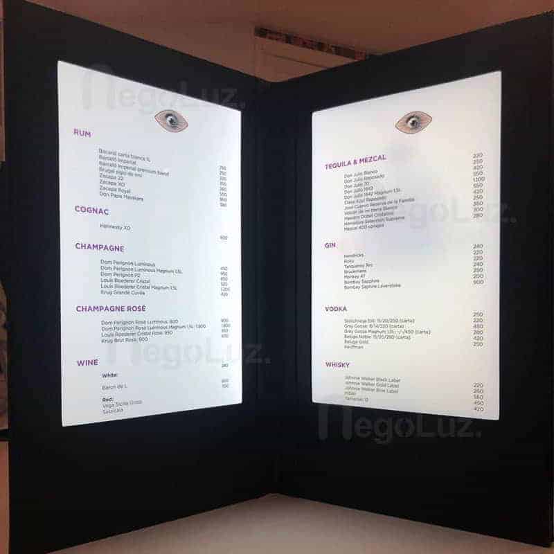 Menu Restaurant Lumineux Led - NegoLuz France Menu Restaurant Lumineux Led