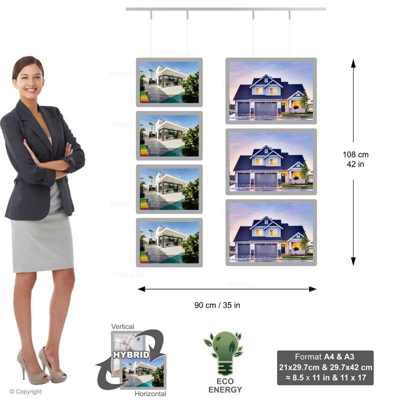 Panneau Led Vitrine 2c 4a4 3a3 - NegoLuz France Panneau Led Vitrine 2c 4a4 3a3