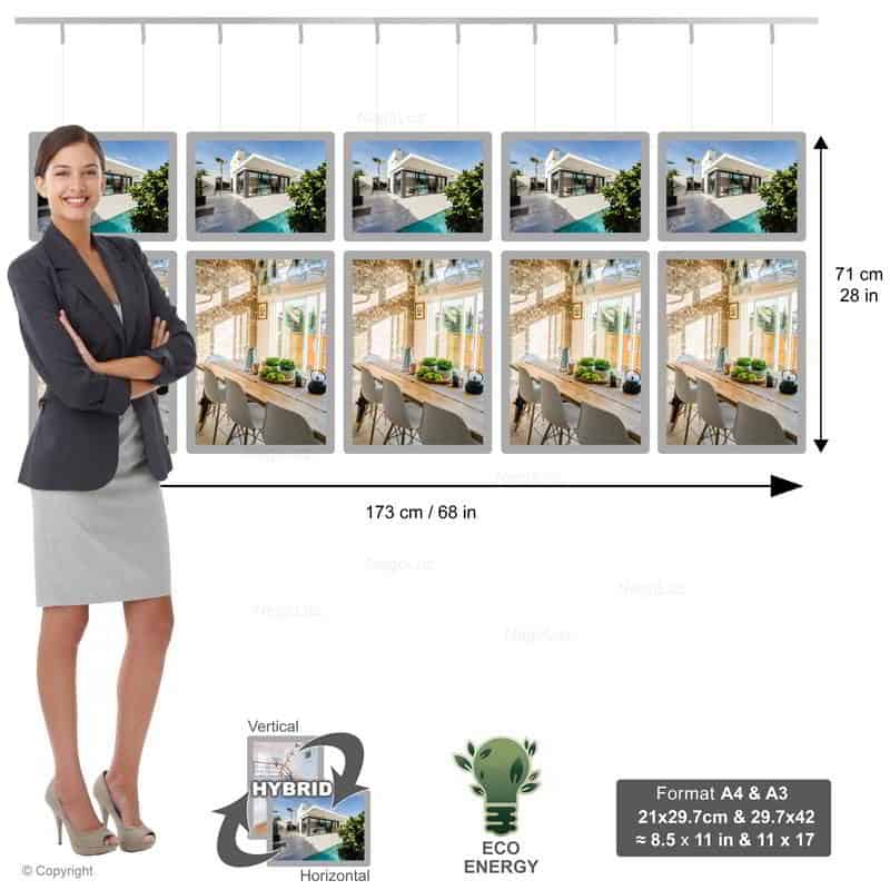 Panneau Led Vitrine 5c 1a4 1a3 - NegoLuz France Panneau Led Vitrine 5c 1a4 1a3