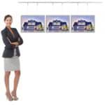 Porte Affiche Suspendu Vitrine Led A3h 1r3c0