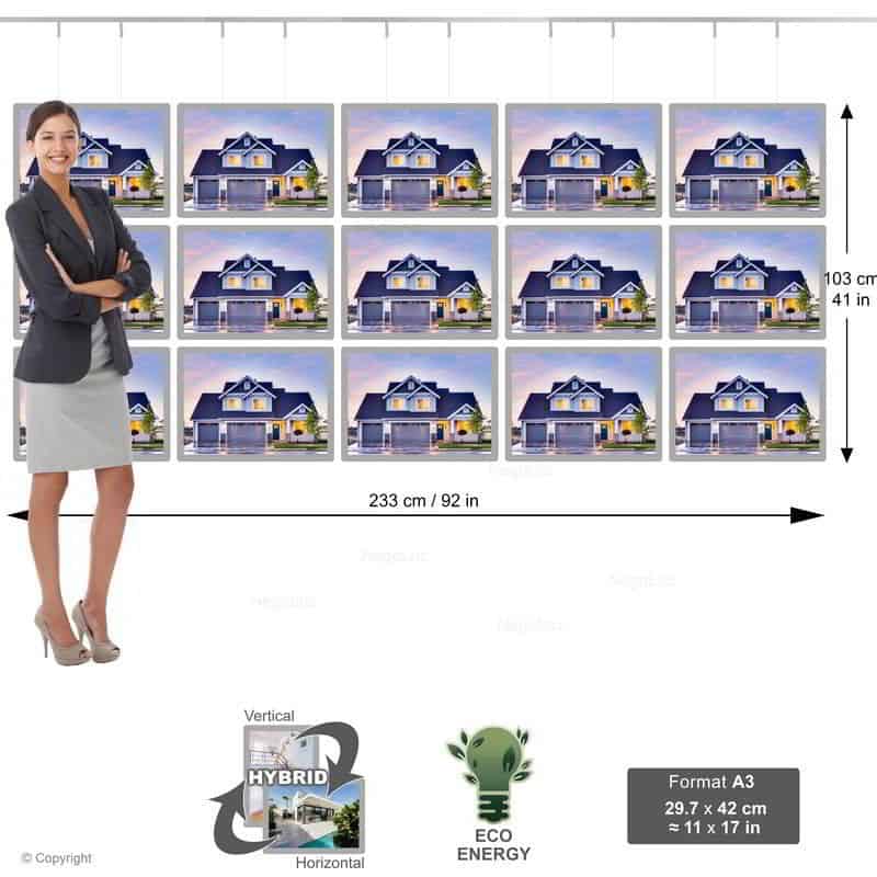 Porte Affiche Suspendu Vitrine Led A3h 3r5c - NegoLuz France Porte Affiche Suspendu Vitrine Led A3h 3r5c